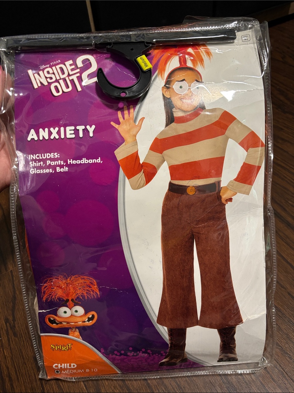 Disney Inside Out 2 Anxiety Kids Costume - Orange & Brown